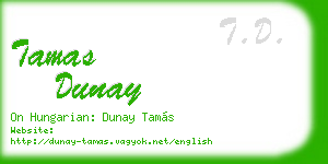tamas dunay business card
